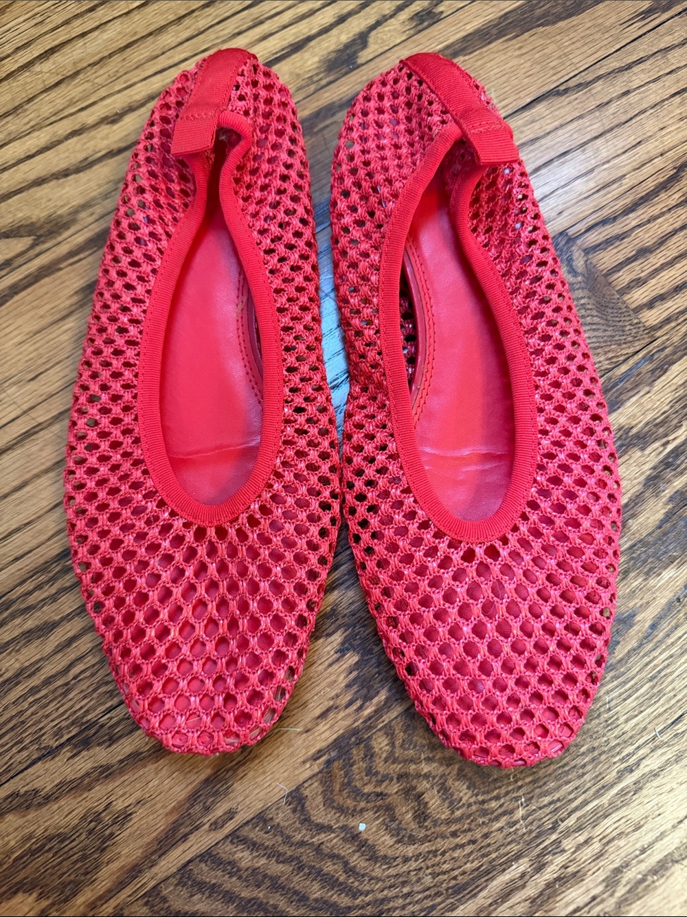 H&M Red Mesh Ballet Flats